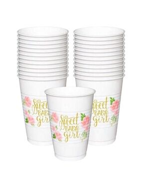 AMSCAN Floral Plastic Cups